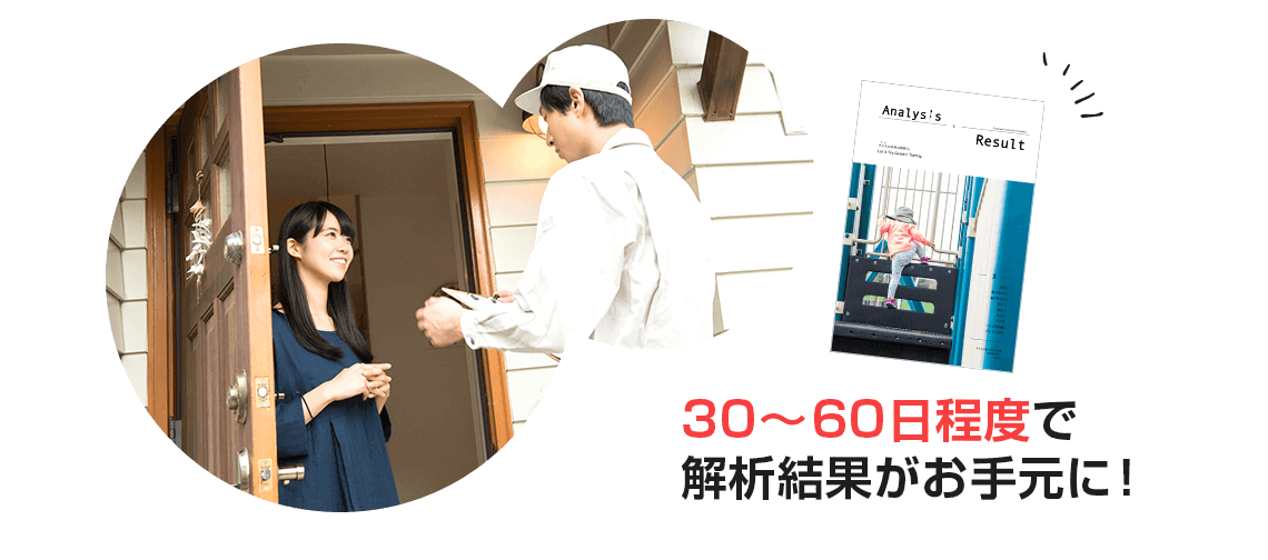 30～60日程度で解析結果がお手元に